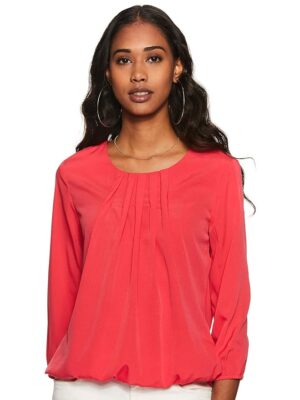 Coral Pink Women's Body Blouse Back